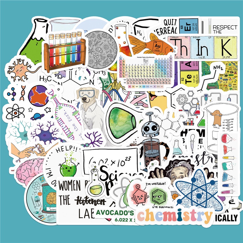 50Pcs/Set ❉ Fun Science & Chemistry Laboratory Series 06 Stickers ❉ Fashion DIY Waterproof Decals Doodle Stickers