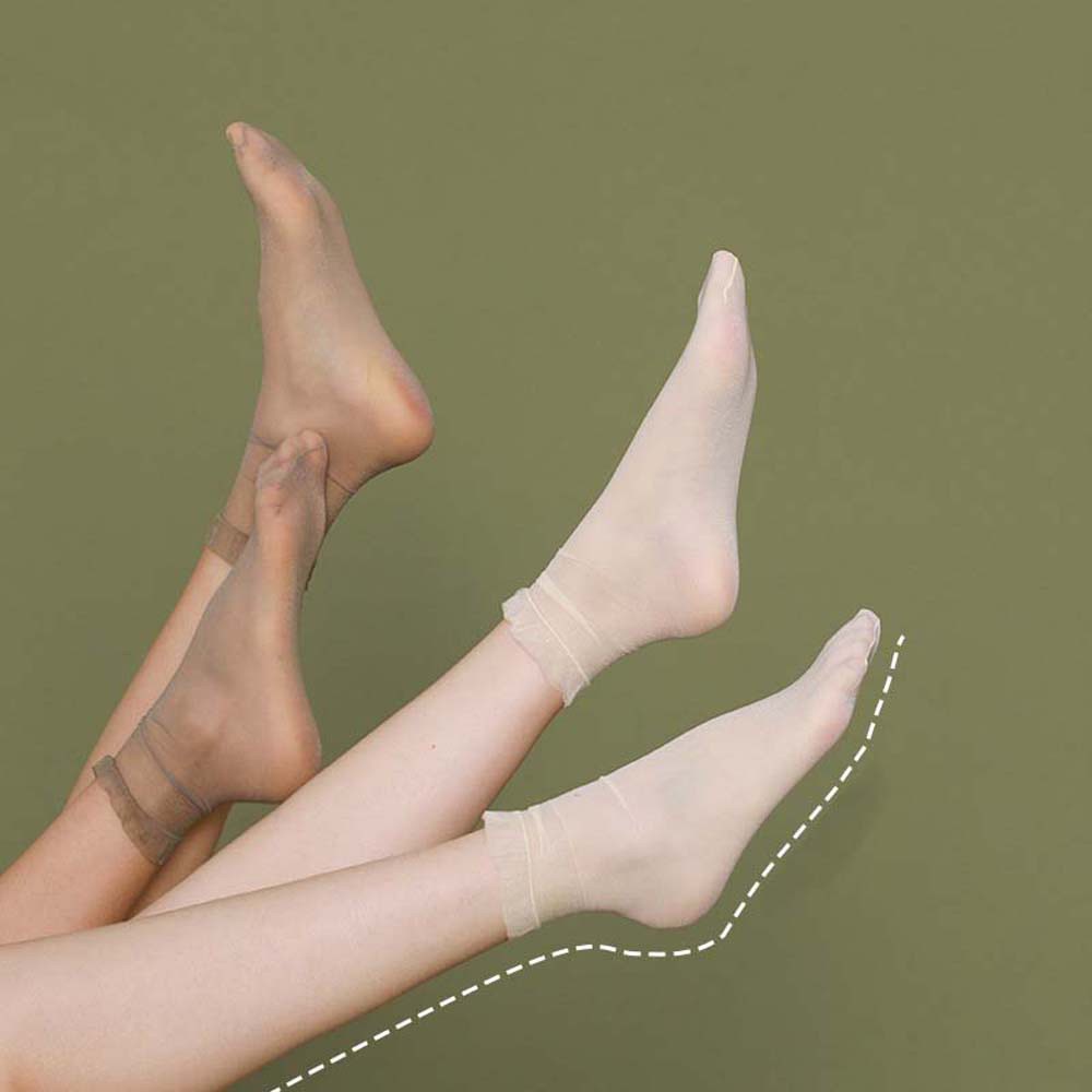 Vớ Lưới Nylon Mỏng Trong Suốt Phối Ren Nhiều Màu Thời Trang Xuân Hè Cho Nữ | BigBuy360 - bigbuy360.vn