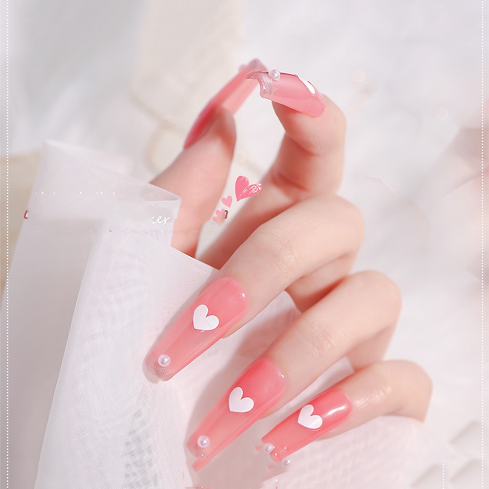 [Hàng mới về] Hình dán móng tay nghệ thuật họa tiết trái tim 3D