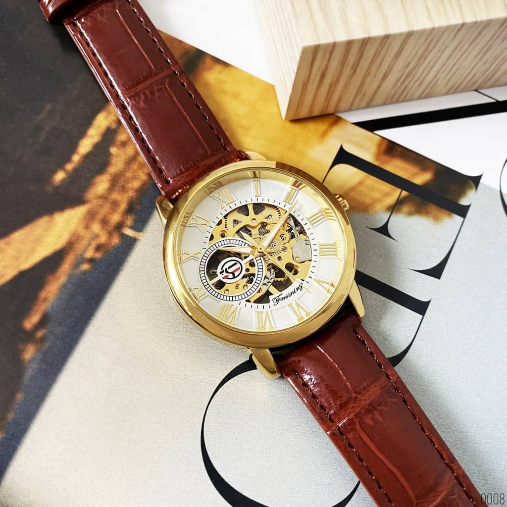 Đồng Hồ Cơ Nam Lộ Máy Chính Hãng Forsining Thời Trang Dây Da Cao Cấp Đẹp Giá Rẻ Dora For Life | BigBuy360 - bigbuy360.vn