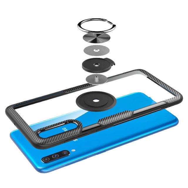 Ốp lưng Samsung A70 giá đỡ mặt lưng xem phim trong viền màu thời trang cao cấp