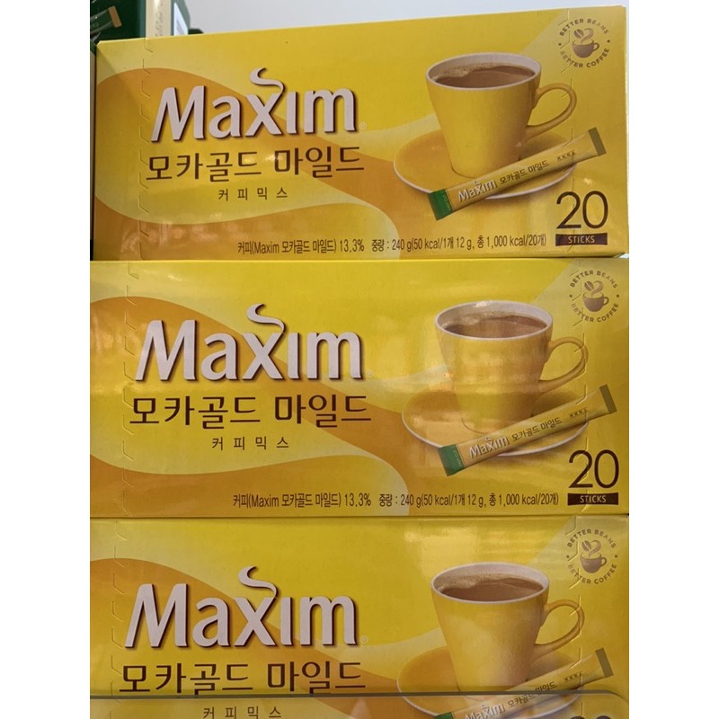 Cafe hòa tan Maxim Mocha Hàn Quốc 20 gói