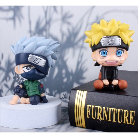 Mô hình figure Naruto Itachi Kakashi Sasuke chibi anime chibi xinh xắn mô hình trang trí