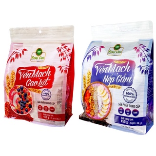 Yến mạch gạo lứt/ yến mạch nếp cẩm real oat 450g