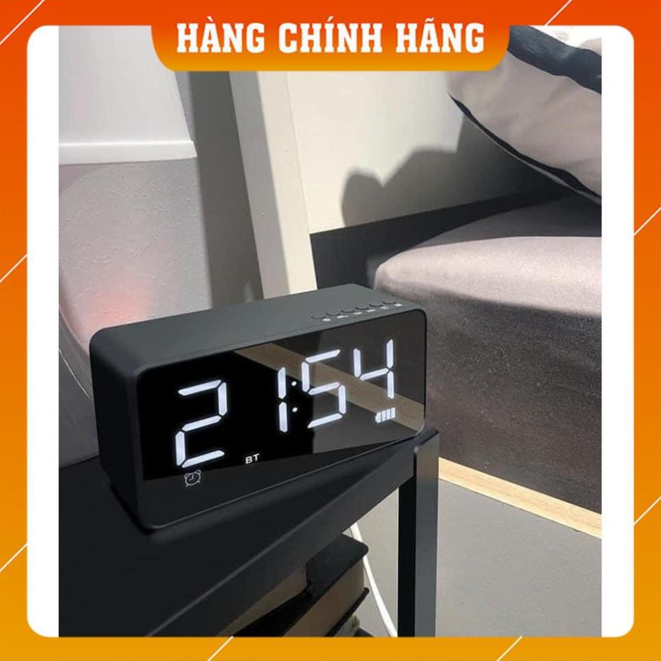 [NGHE SIÊU HAY- HÀNG CHÍNH HÃNG] LOA BLUETOOTH ÂM BASS CỰC ĐỈNH KÈM ĐỒNG HỒ MẶT KÍNH ĐÈN LED HIỂN THỊ GIỜ - SANG CHẢNH