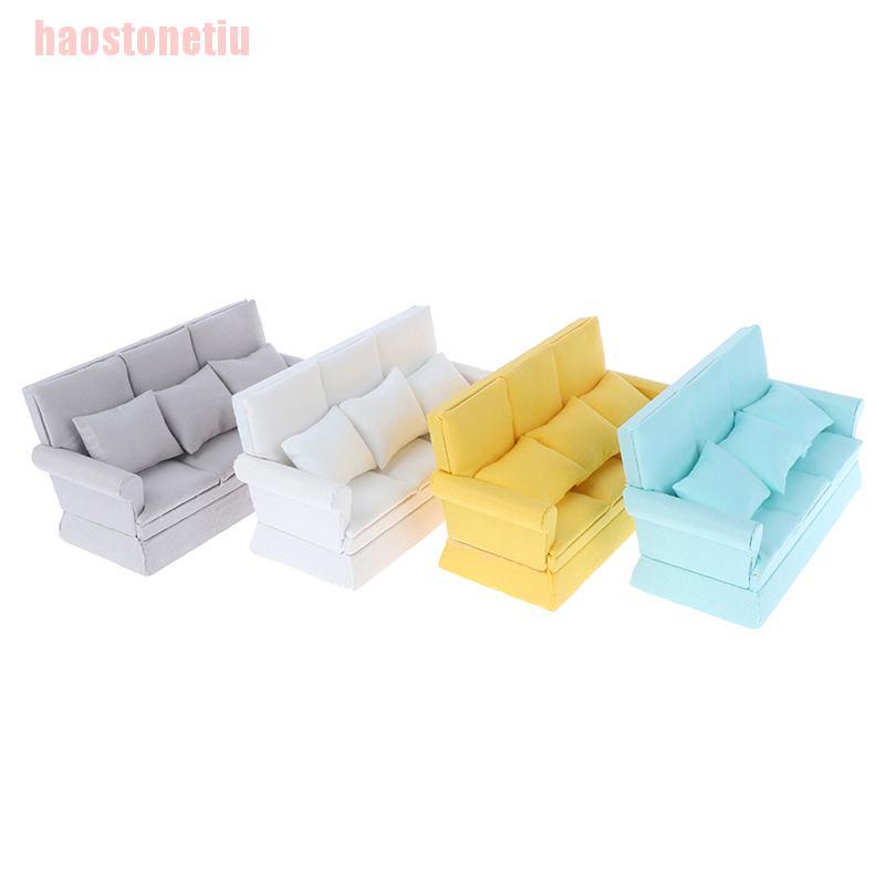 Ghế Sofa Mini Kèm 3 Gối Cho Nhà Búp Bê