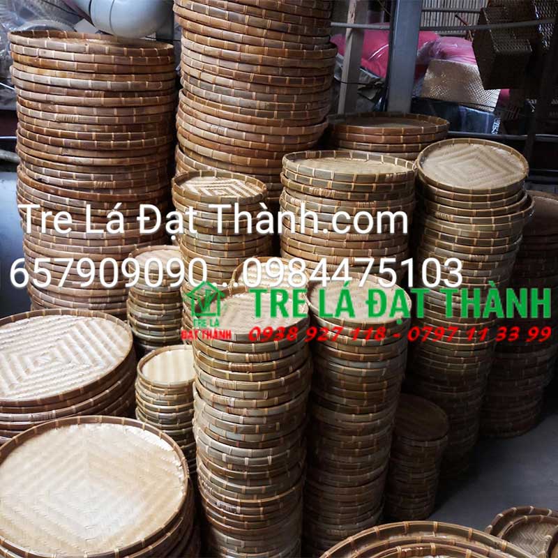 Mẹt tre cạpmây chia ngăn hun khói hàng cao cấp đựng đồ ăn nhiều size từ 35 đến 45cm