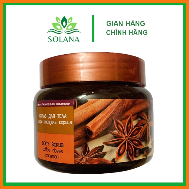 Tẩy Da Toàn Thân Quế Hồi Cà Phê Nga 380g SOLANA