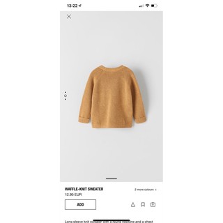 Áo len trơn Zara BT màu vàng