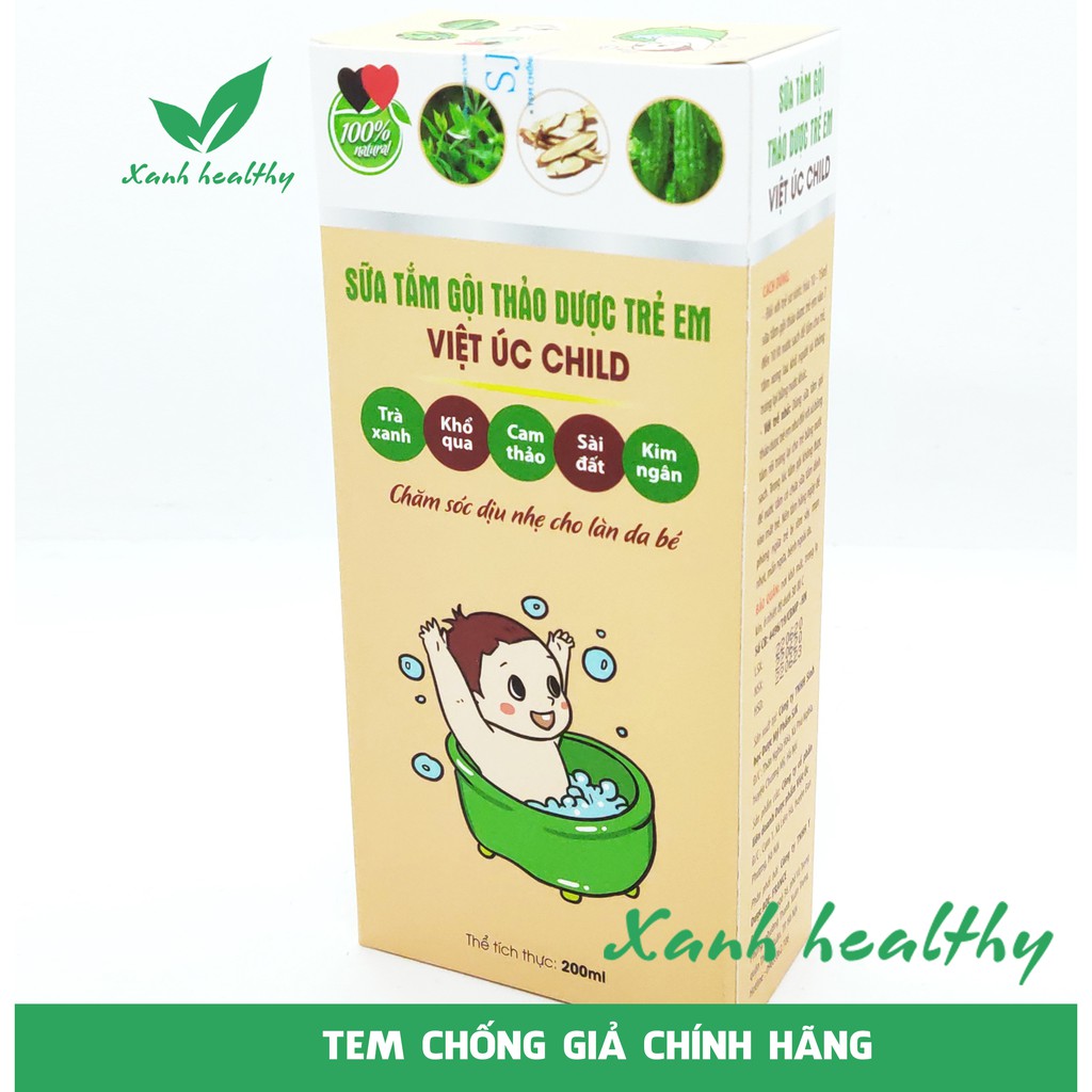 Việt Úc Child Shampoo Sữa tắm gội thảo dược cho trẻ em  - Thành phần thảo dược tự nhiên, an toàn cho làn da bé