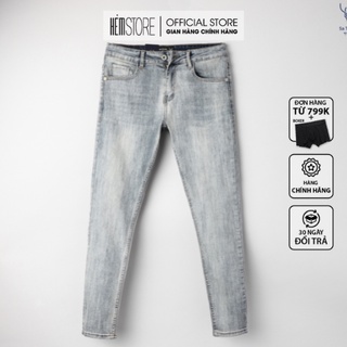 | Satoshi | Quần Jean nam SAQJ08 dáng ôm màu trơn wash basic mặc thoải mái chất jean co giãn nhẹ