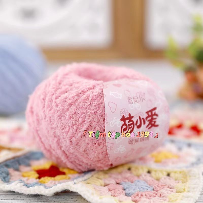 [ Nhung Baby Yarn ] LEN NHUNG NGẮN MÓC THÚ - PHỤ KIỆN TÓC - QUẦN ÁO CHO BÉ SIÊU XINH