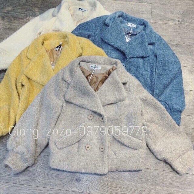 Áo dạ ngắn lông thỏ loại 1(kèm video ảnh thật) | BigBuy360 - bigbuy360.vn