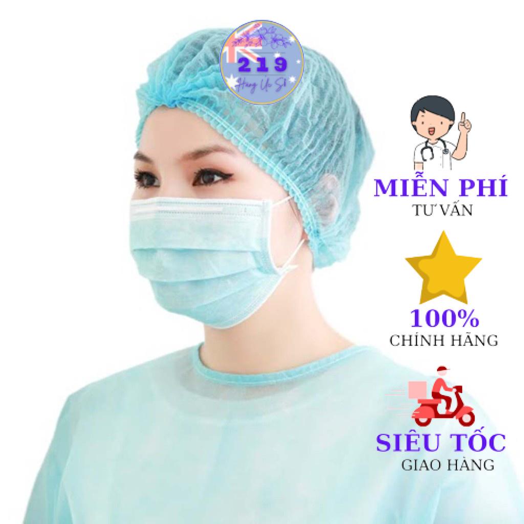 Mũ trùm y tế nón sâu Clip cap Bịch 100c - Nón giấy y tế - bao trùm đầu y tế HÀNG NHẬP DÀY