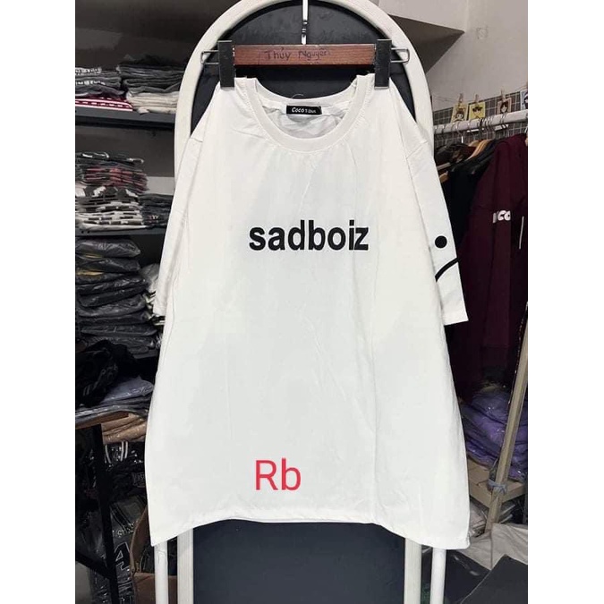 Áo thun tay lỡ Unisex Sadboiz form rộng vải cotton co dãn, áo phông form rộng in logo Sadboiz/ZADOLA FASHION