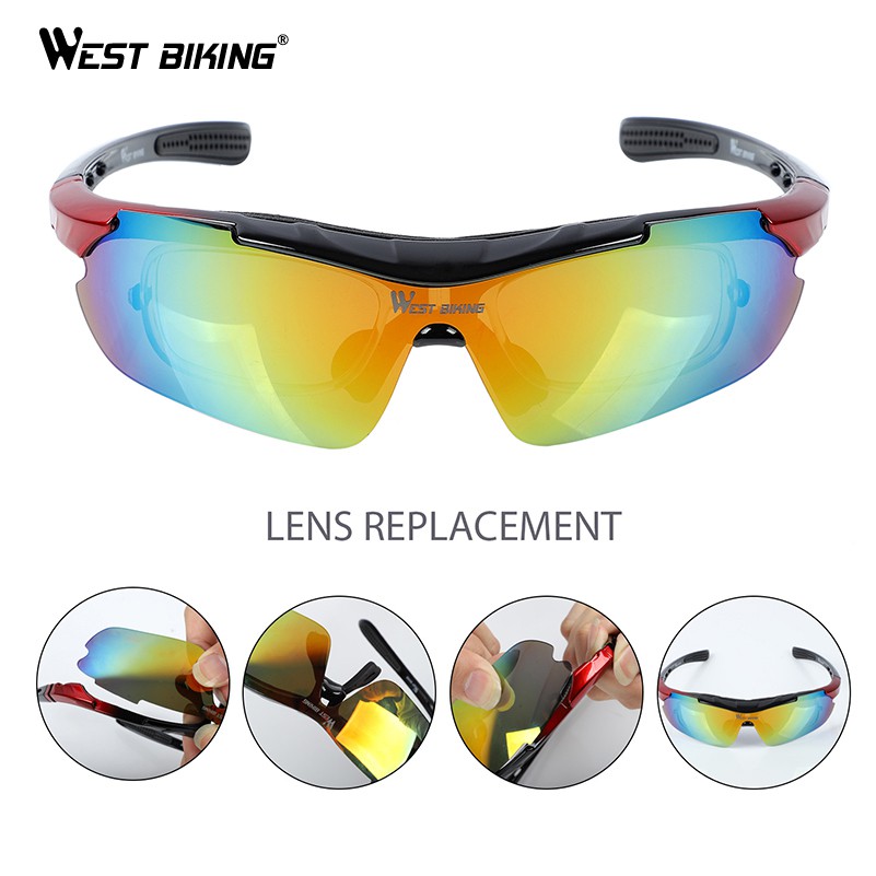 Kính Râm WEST BIKING Chống Sương Phân Cực Gọng Mypia UV400 Bảo Vệ Mắt Dùng Khi Chạy