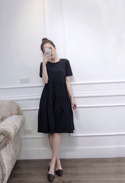 Váy cotton suông nốt nhạc | BigBuy360 - bigbuy360.vn