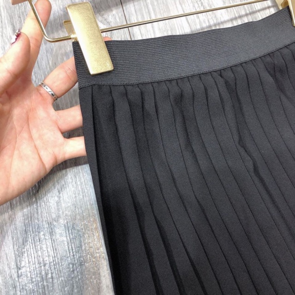 Chân Váy Dài Chữ A Màu Sắc Trắng và Đen Chất Liệu Voan Dễ Phối Đồ HANA011