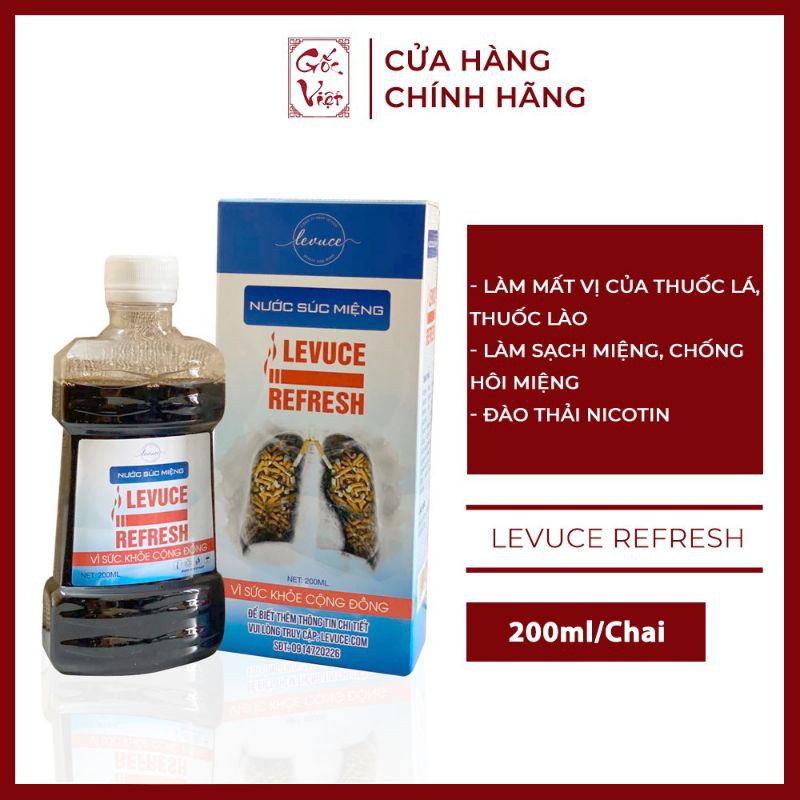 [Chính Hãng] Nước súc miệng cai thuo'c lá Levuce Refresh