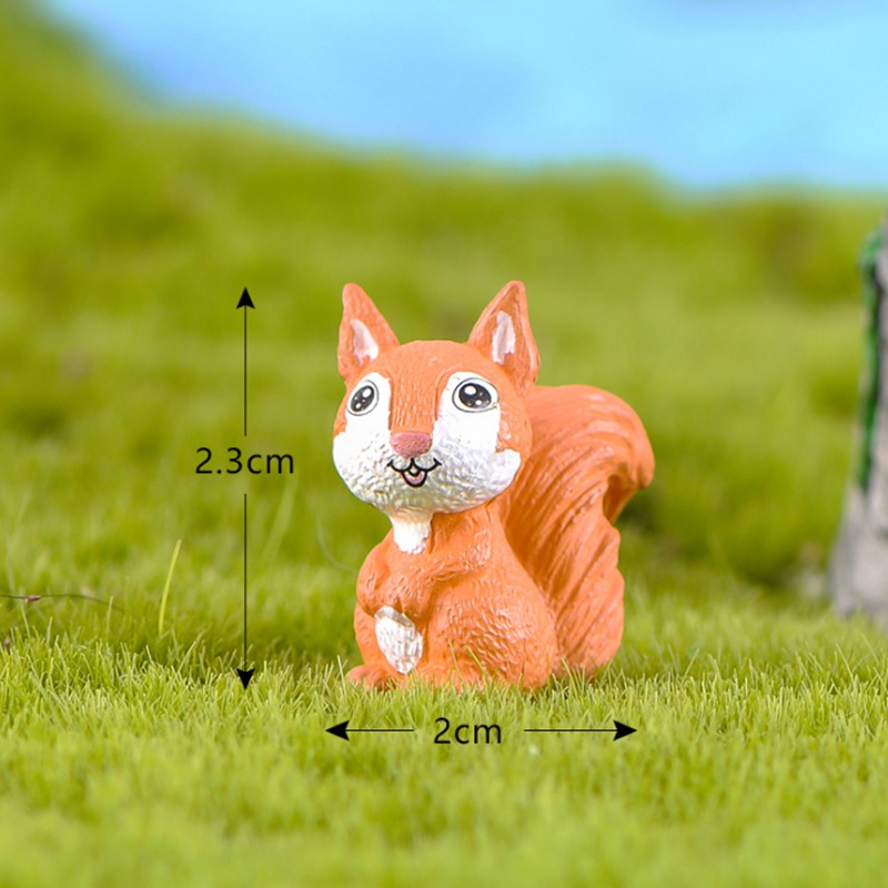 Set 3 mô hình sóc trang trí sân vườn