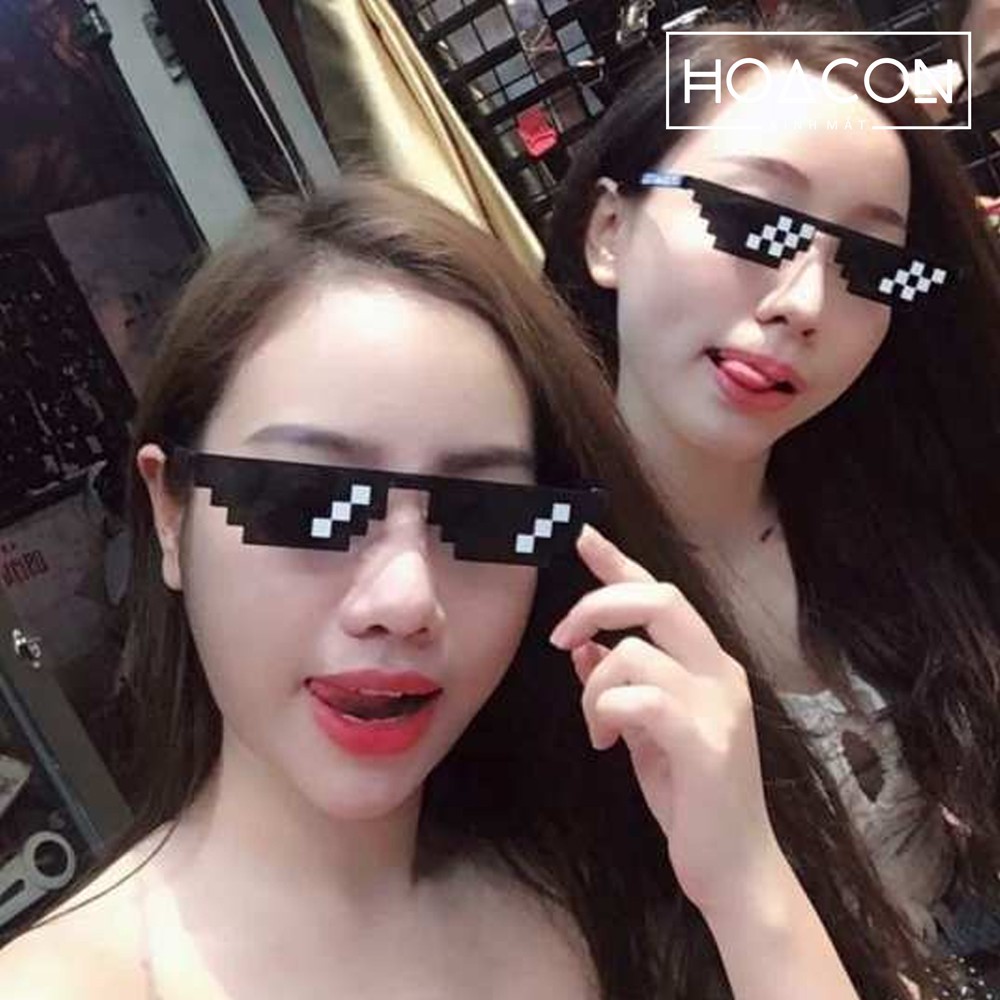 Mắt Kính Thug Life Vuông 6 Chấm (Màu Đen) | BigBuy360 - bigbuy360.vn