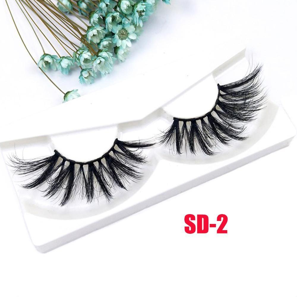 1 Cặp Lông Mi Giả SKONHED Kiểu Hỗn Hợp Trang Điểm Mắt 3D Thủ Công
