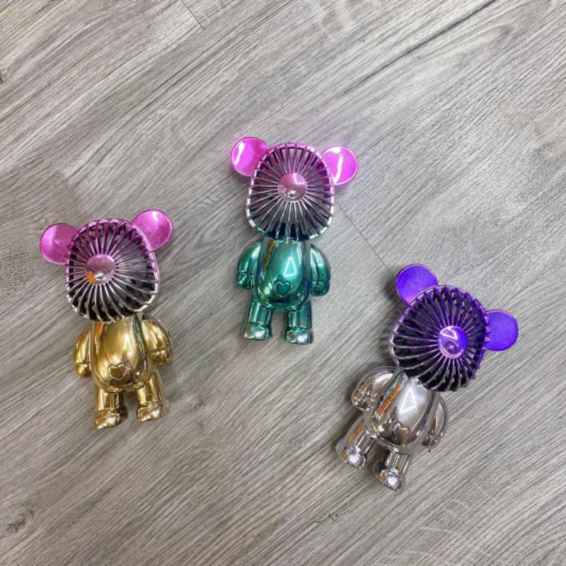 QUẠT 3 CẤP ĐỘ GIÓ HÌNH BEAR BRICK ĐỂ BÀN