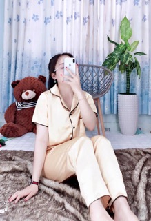 BỘ LỤA NƠ - TAY NGẮN QUẦN DÀI
