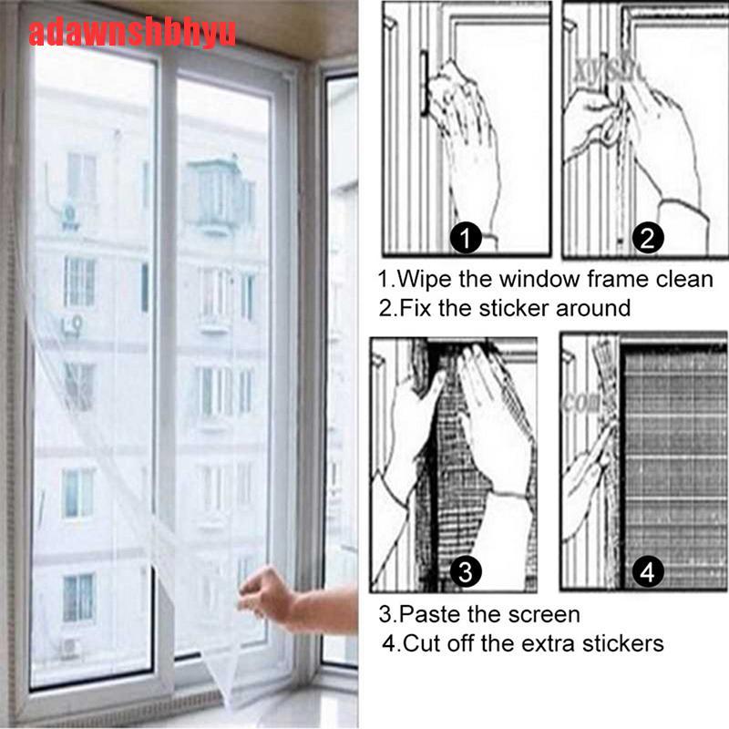 [adawnshbhyu]150x200cm Flying Curtain Insect Netting Mesh Self-adhesive Mosquito Net Screen