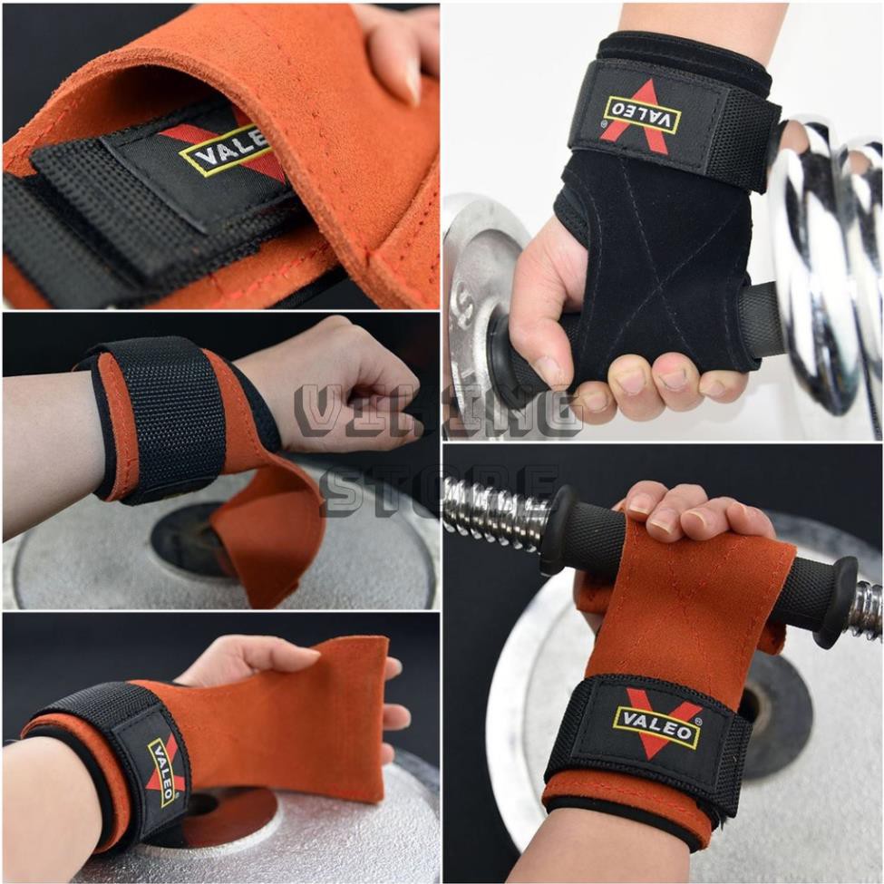 Găng Tay Tập Gym - Dây Kéo Lưng - Lifting Grips ( Lót Tay & Kéo Lưng ) - (1 đôi)