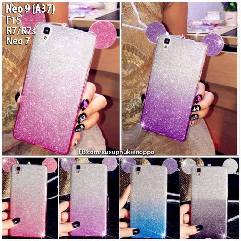 Ốp dẻo Tai mickey nhũ OPPO F1S, R7