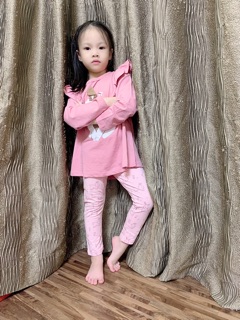 Bộ nỉ da cá cún hồng h.m