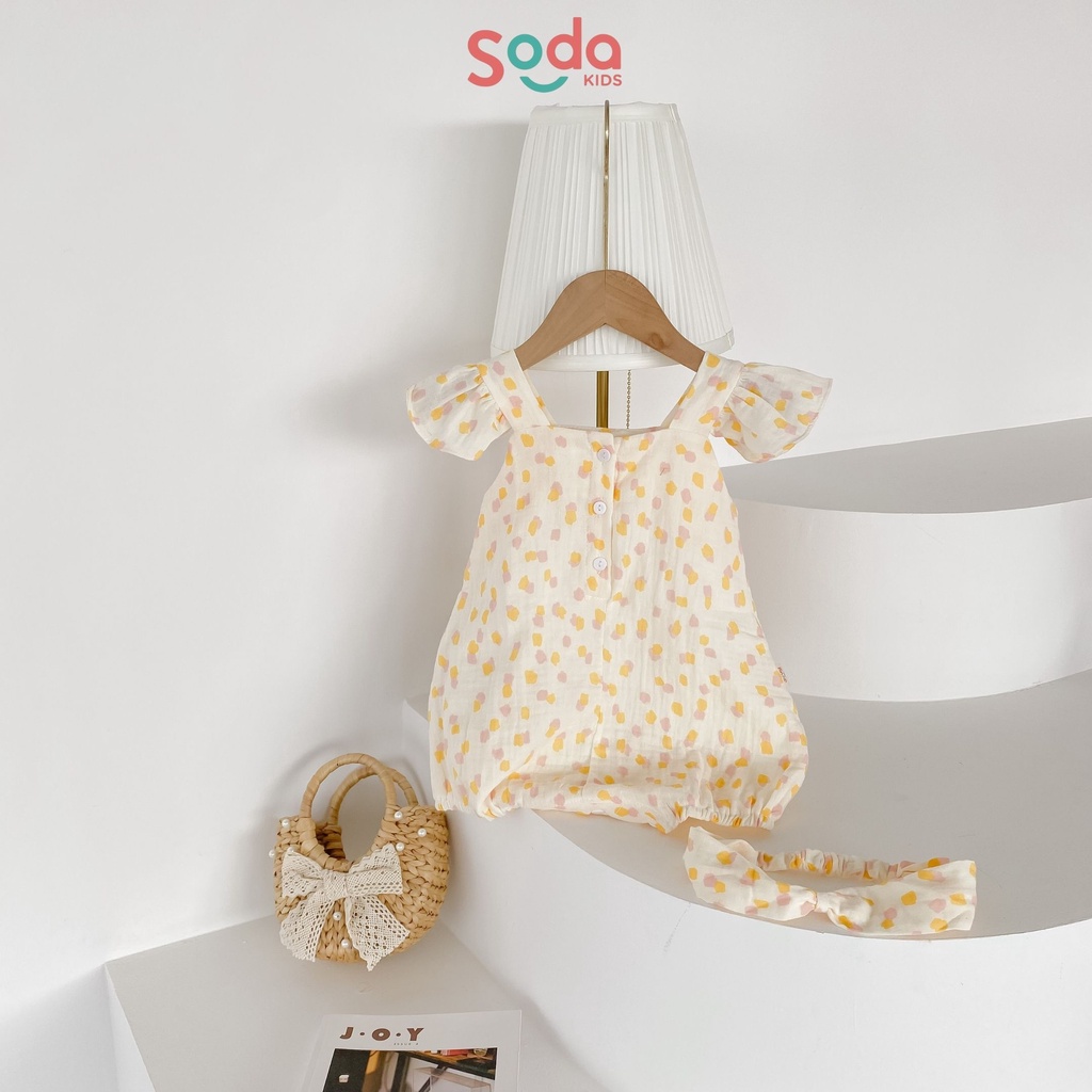 Bodysuit tặng kèm băng đô cho bé gái SODA KIDS thiết kế cánh tiên ( Nhiều màu )