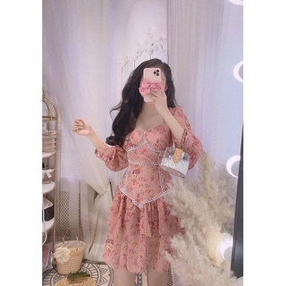 Váy, Đầm hoa tơ bèo cao cấp chuẩn ảnh thật hotgirl