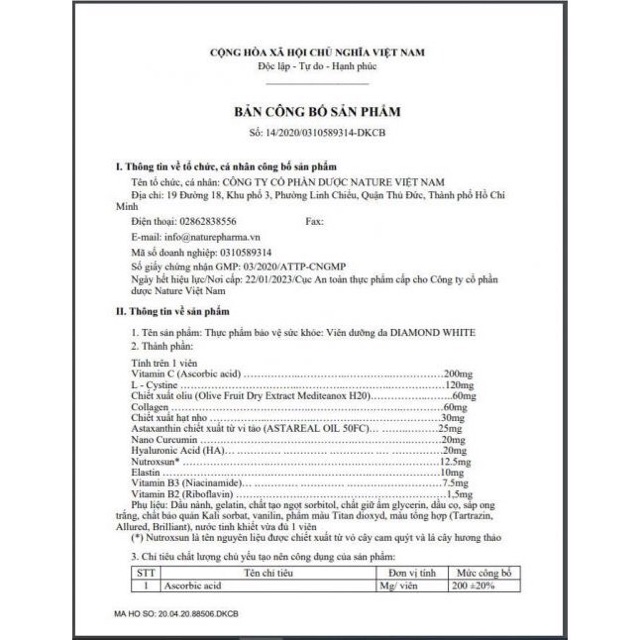 Viên Uống Trắng Da 𝐃𝐢𝐚𝐦𝐨𝐧𝐝 𝐖𝐡𝐢𝐭𝐞 | BigBuy360 - bigbuy360.vn