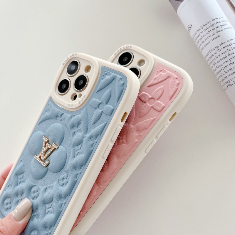 Ốp Điện Thoại Chống Sốc Màu Kẹo Ngọt In Logo LVy Cho iPhone 14 13 12 11 Pro Max XS XR X 8 7 6 6S Plus + SE 2020