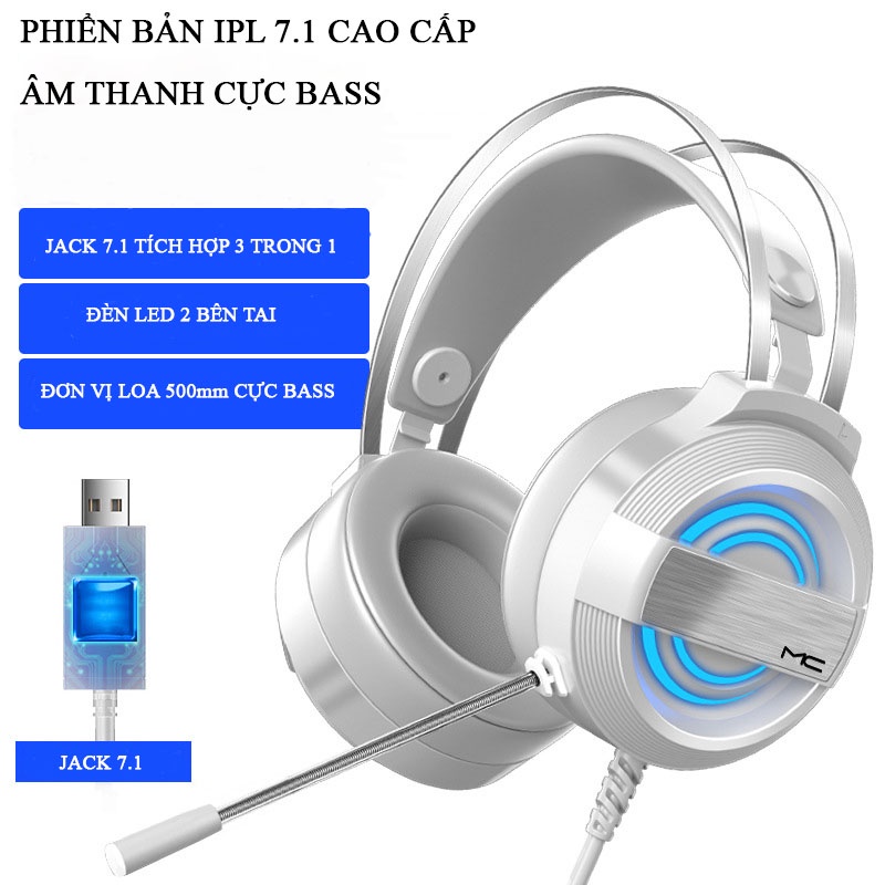 Tai Nghe gaming MC chơi game có tích hợp micro và dây USB phù hợp máy tính bảo hành 12 tháng