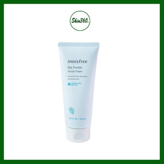 Sữa rửa mặt dành cho da mụn Innisfree ❤️FREESHIP❤️Sữa rửa mặt Innisfree Jeju Bija Trouble Facial Foam 150ml
