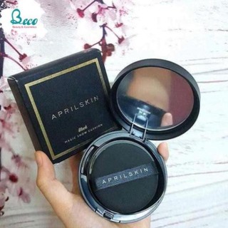Phấn nước AprilSkin Hàn quốc đen chữ trắng . ^