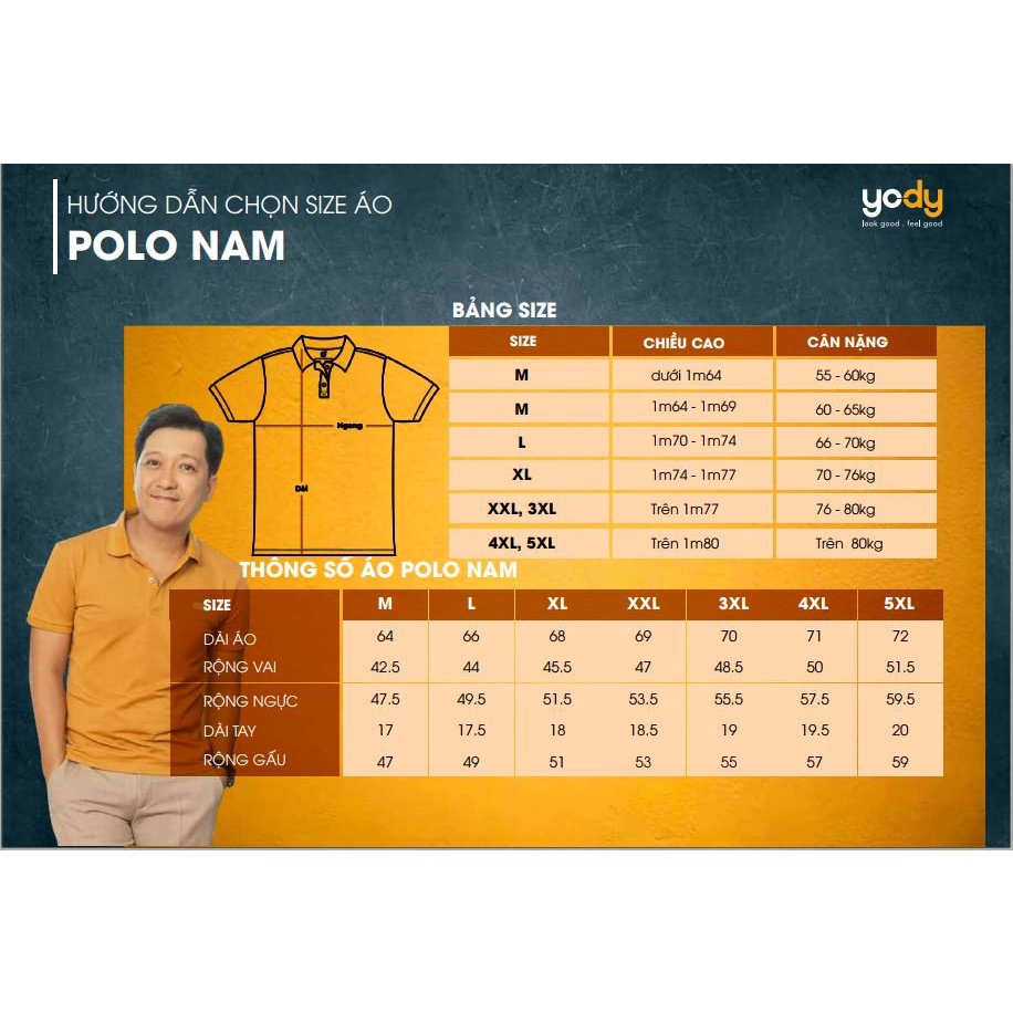 Áo polo nam cao cấp, Thun Nam Có Cổ , Áo Phông Nam airy cool bo kẻ YODY APM3959