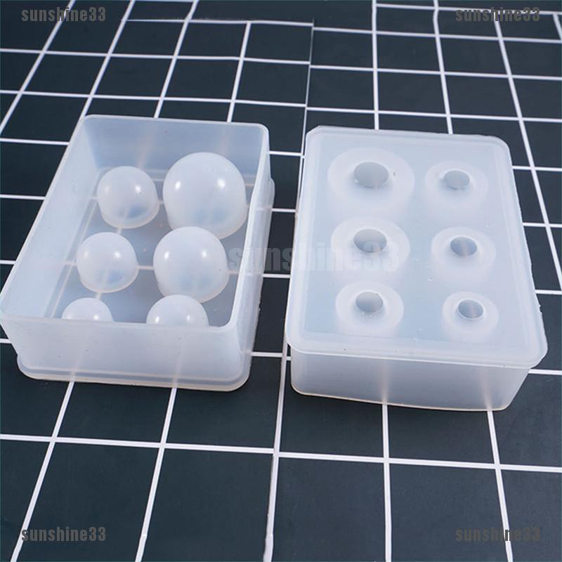 Khuôn Silicone Làm Trang Sức Nhựa epoxy Hình Quả Bóng