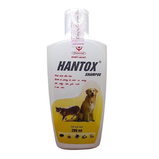 Sữa tắm diệt ve rận bọ chét ghẻ chó mèo hantox shampoo (200ml)