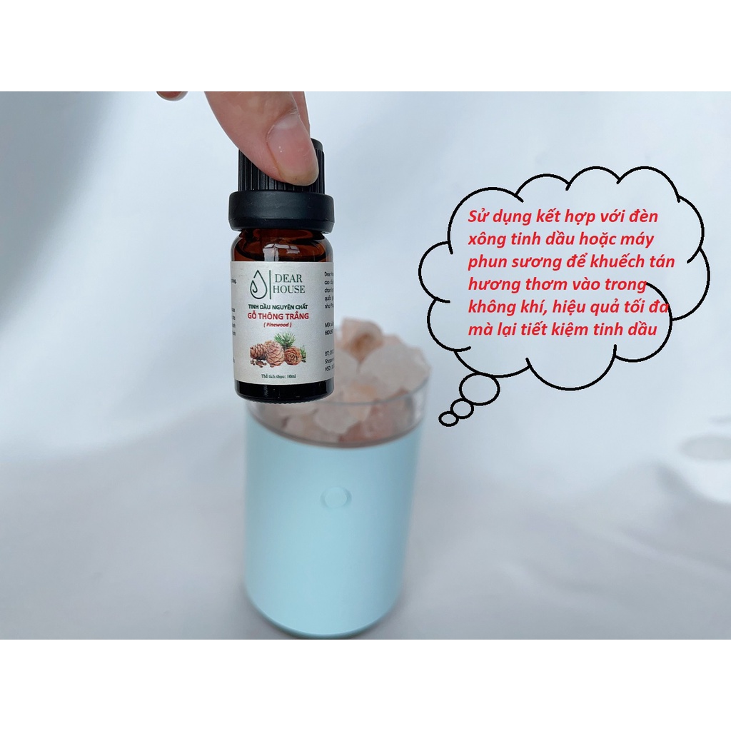 Tinh dầu thơm phòng DEAR HOUSE, tinh dầu thiên nhiên nguyên chất lọ 10ml, xông hương, khử mùi, đuổi côn trùng