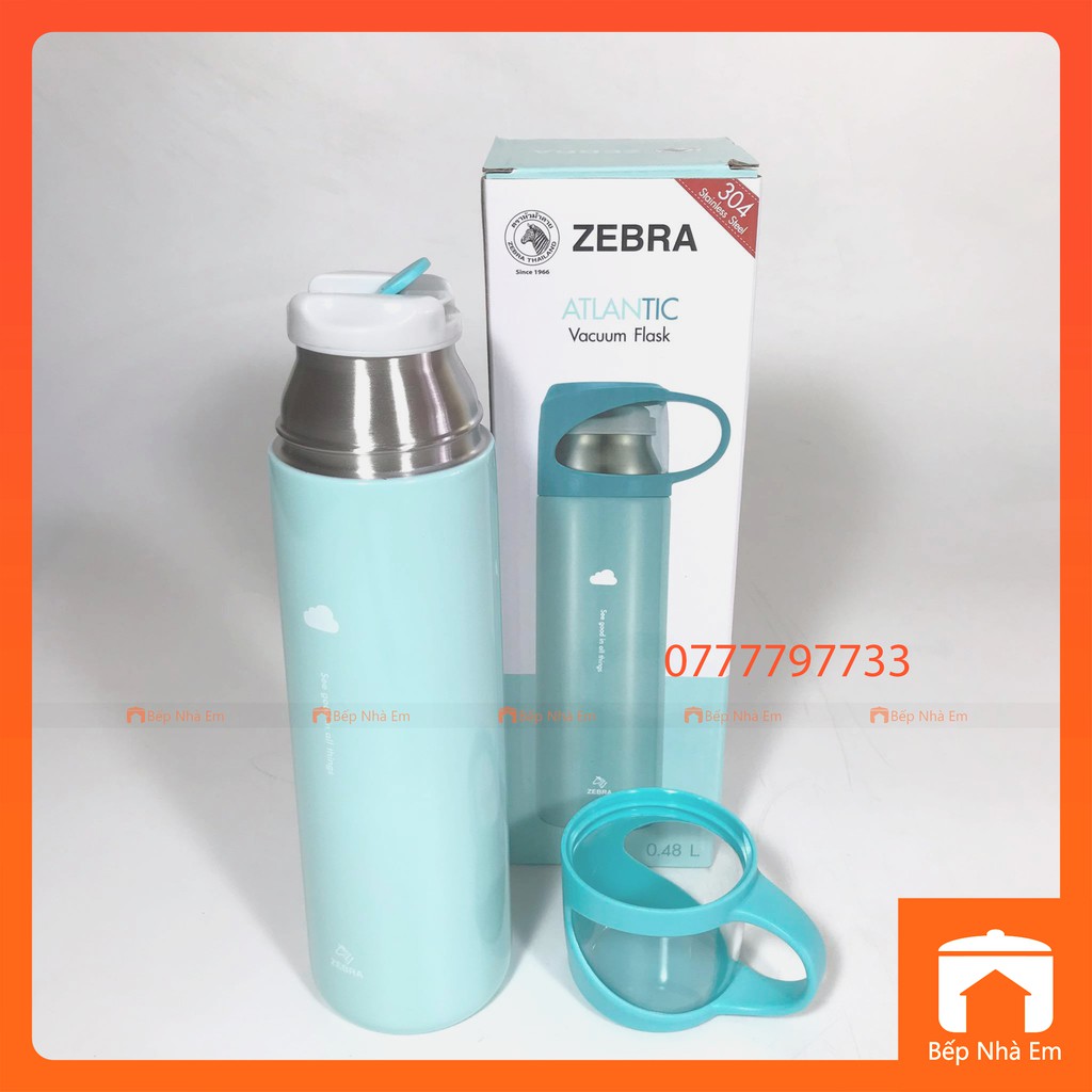 Bình Giữ Nhiệt ZEBRA Alantic 0.48L (Inox 304) - 112630. Nhập Khẩu Thái Lan