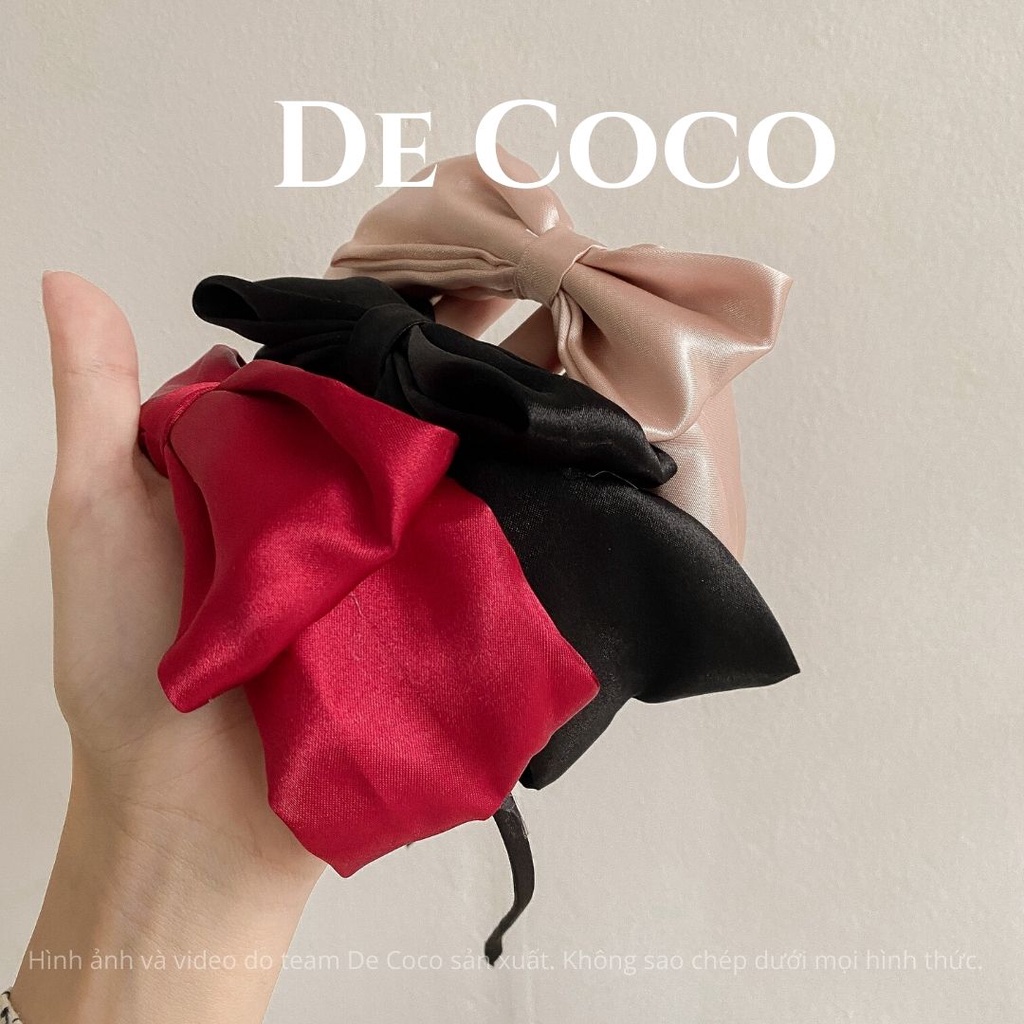 Bờm nơ lụa satin Naomi De Coco decoco.accessories