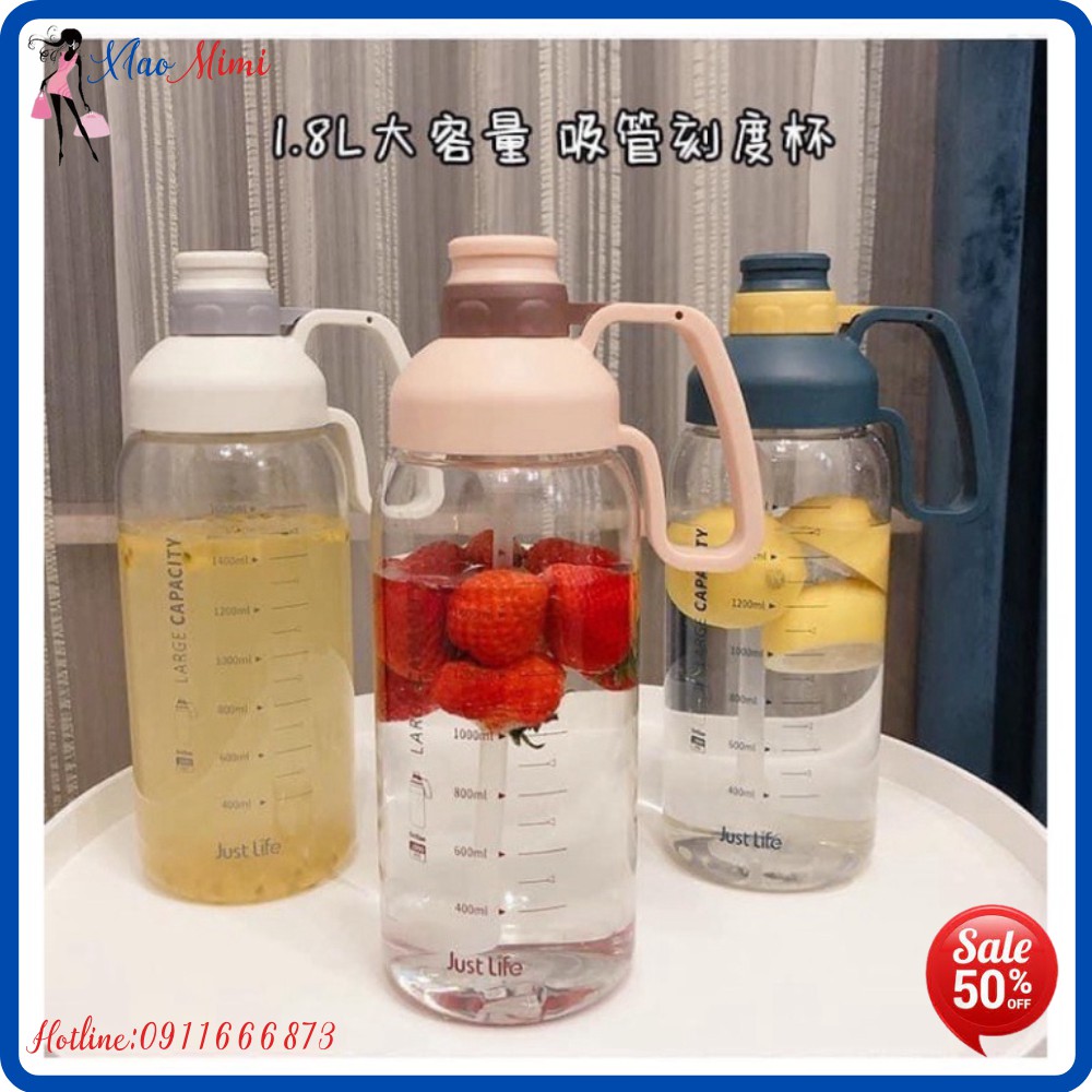 Bình nước 1800ML đựng nước tập gym cầm tay cho dân văn phòng Xiaomimi 82152625144