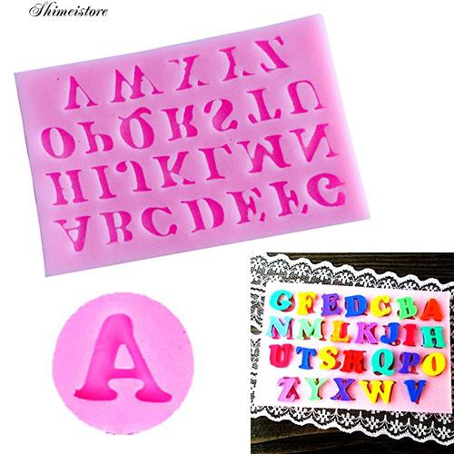 Khuôn Silicone Tạo Hình Chữ Cái Trang Trí Bánh