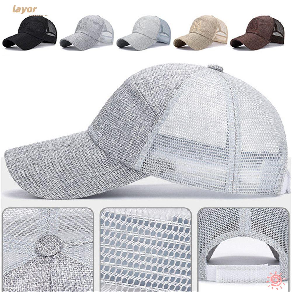 [LAY] Summer Baseball Cap Outdoor Visor Cap Sun Hat Men Women Adjustable Hip Hop Sports Breathable/Multicolor