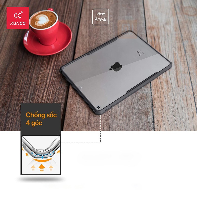 Ốp lưng XUNDD iPad 9.7' (2018 / 2017) / iPad Gen 6, Mặt lưng trong, Viền TPU, Chống sốc