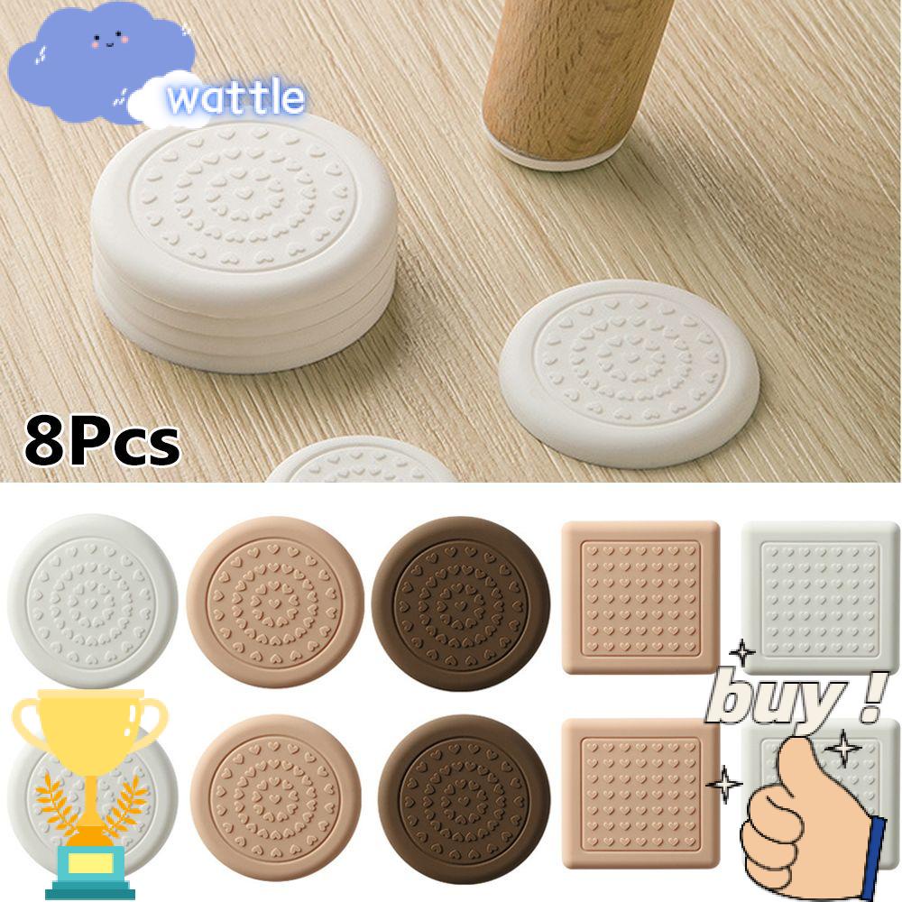 ๑wtle๑ Set 8 Miếng Dán Chân Bàn Ghế Sofa/Đồ Nội Thất Tự Dính Chống Trượt Bằng Silicon Nhiều Màu Sắc